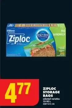 No Frills ZIPLOC STORAGE BAGS offer