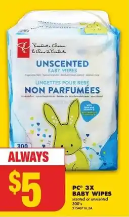 No Frills PC 3X BABY WIPES offer
