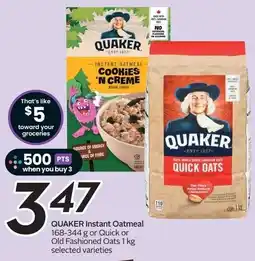 Sobeys QUAKER Instant Oatmeal offer