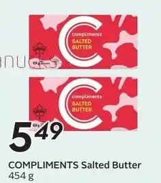 Sobeys COMPLIMENTS Salted Butter 454 g offer