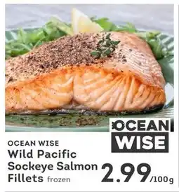 IGA OCEAN WISE Wild Pacific Sockeye Salmon Fillets offer