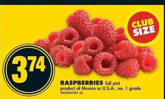 No Frills Raspberries offer