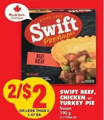 No Frills Swift Beef,Chicken Turkey Pie offer