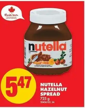 No Frills Nutellas Hazelnut Spread offer