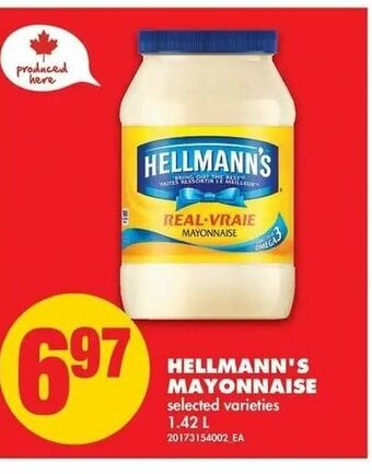 No Frills Hellmann's Mayonnaise offer