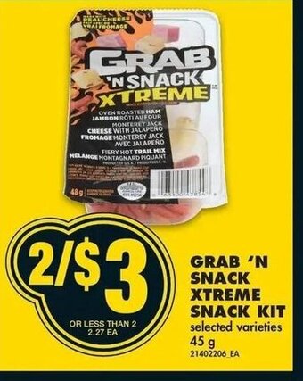 No Frills Grab'N Snack Xtreme Snack Kit offer