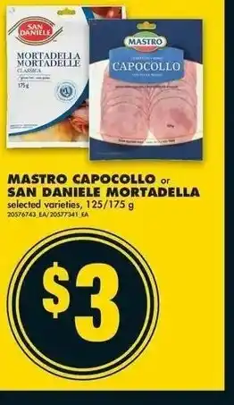 No Frills Mastro Capocollo or San Daniele Mortadella offer