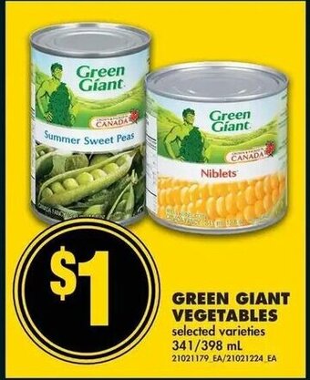 No Frills Green Giant Vegetables offer