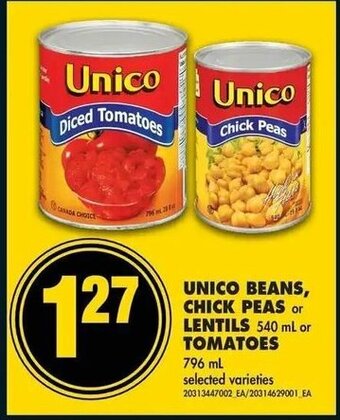 No Frills Unico Beans, Chick Peas offer