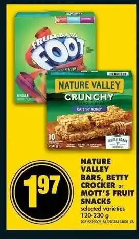No Frills Nature Valley Bars, Betty Crocker offer