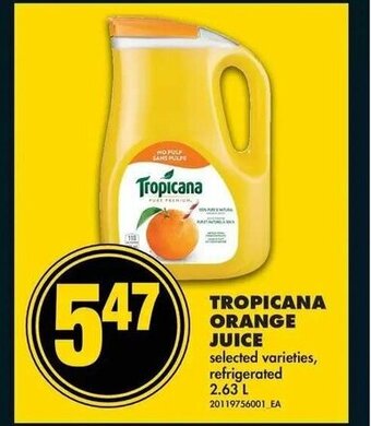 No Frills Tropicana Orange Juice offer