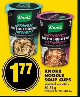 No Frills Knorr Noodle Soup Cups offer
