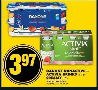 No Frills Danone Danactive Activia Drinks offer
