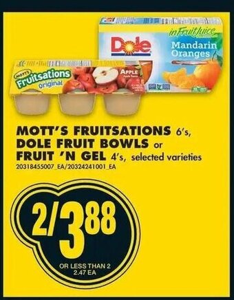 No Frills Mott's Fruitsations offer