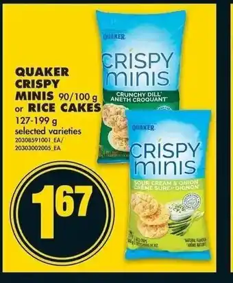 No Frills Quaker Crispy Minis offer