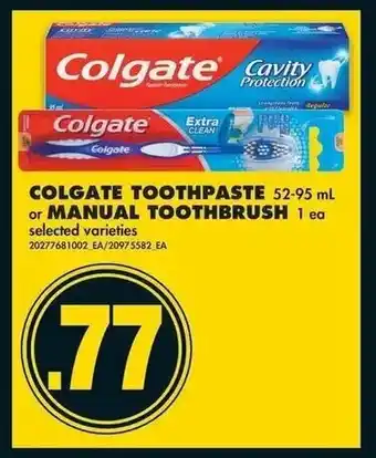 No Frills Colgate Toothpaste offer
