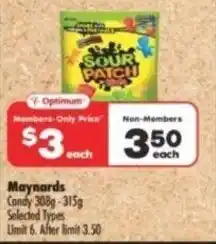 Shoppers Drug Mart Maynards Candy 308g-315g offer