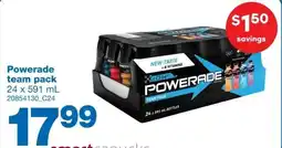 Wholesale Club Powerade team pack offer