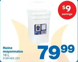 Wholesale Club Heinz mayonnaise 16 L offer