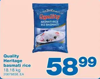 Wholesale Club Quality Heritage basmati rice offer