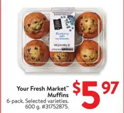 Walmart Your Fresh Market Muffins offer