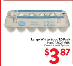 Walmart Large White Eggs 12-Pack offer