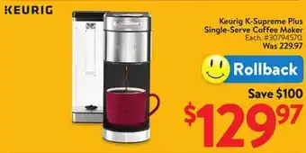 Walmart Keurig K-Supreme Plus Single-Serve Coffee Maker offer