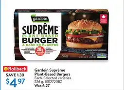 Walmart Gardein Suprême Plant-Based Burgers offer