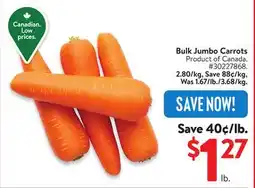 Walmart Bulk Jumbo Carrots offer