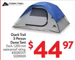 Walmart Ozark Trail 3-Person Dome Tent offer