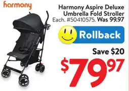 Walmart Harmony Aspire Deluxe Umbrella Fold Stroller offer