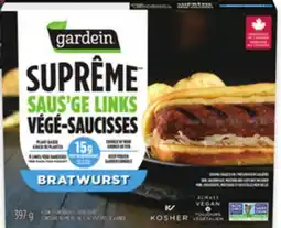 Walmart Gardein Supreme Bratwurst 425 g offer