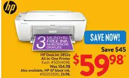 Walmart HP DeskJet 2852e All-in-One Printer offer
