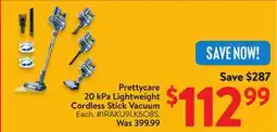 Walmart Prettycare 20 kPa Lightweight Cordless Stick Vacuum offer