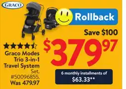 Walmart Graco Modes Trio 3-in-1 Travel System offer
