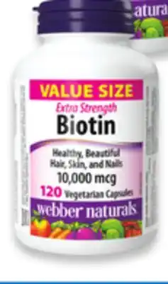 Walmart Webber Naturals Magnesium or Biotin offer