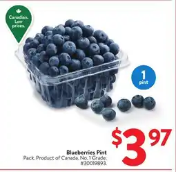 Walmart Blueberries Pint offer