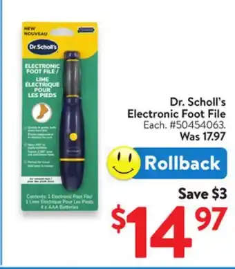 Walmart Dr. Scholl's Electronic Foot File offer