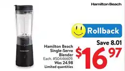 Walmart Hamilton Beach Single-Serve Blender offer