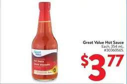 Walmart Great Value Hot Sauce offer