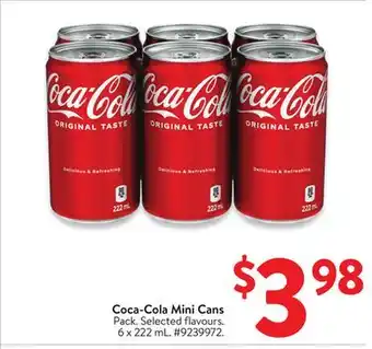 Walmart Coca Cola Mini Cans offer