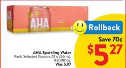 Walmart AHA Sparkling Water offer