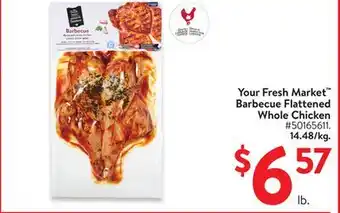 Walmart Your Fresh Market Barbecue Flattened Whole Chicken offer