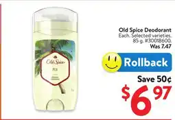 Walmart Old Spice Deodorant offer