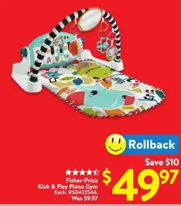 Walmart Fisher-Price Kick & Play Piano Gym offer