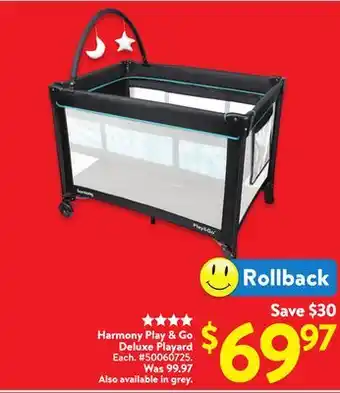 Walmart Harmony Play & Go Deluxe Playard offer