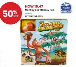 Toys R us SPIN MASTER Monkey See Monkey Poo offer