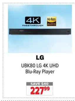 2001 Audio Video LG 4K UHD Blu-Ray Player offer