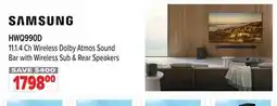 2001 Audio Video SAMSUNG 11.1. 4 Ch Wireless Dolby Atmos Sound Bar with Wireless Sub & Rear Speakers offer