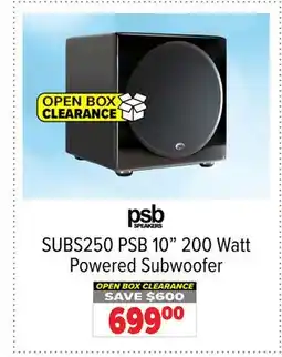 2001 Audio Video PSB 10 200 Watt Powered Subwoofer offer